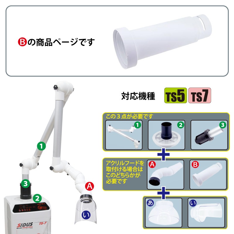 SIDUS ジョイント集塵アーム用先端ATNEW