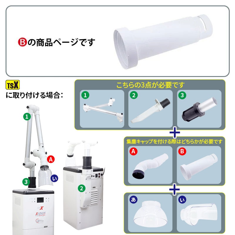 SIDUS ジョイント集塵アーム用先端ATNEW