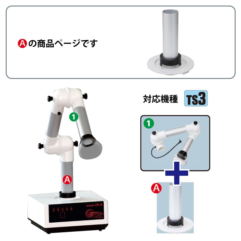 SIDUS(TS-3)ジョイント集塵アーム用取付カバー