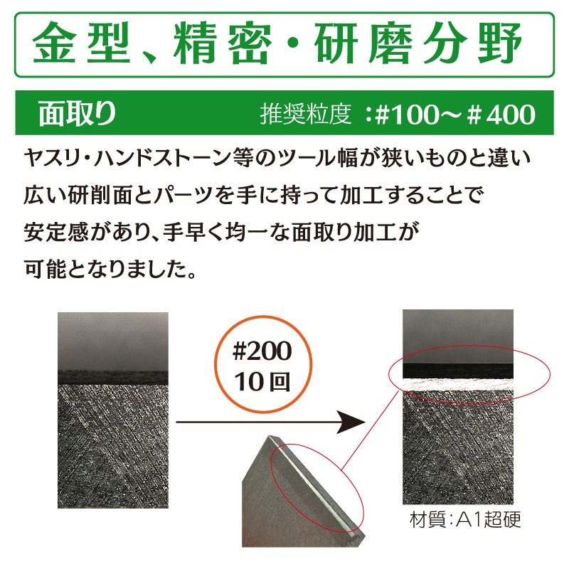 マジックストーンダイヤモンド砥石 平型 S #200 レジン | 研磨・磨き