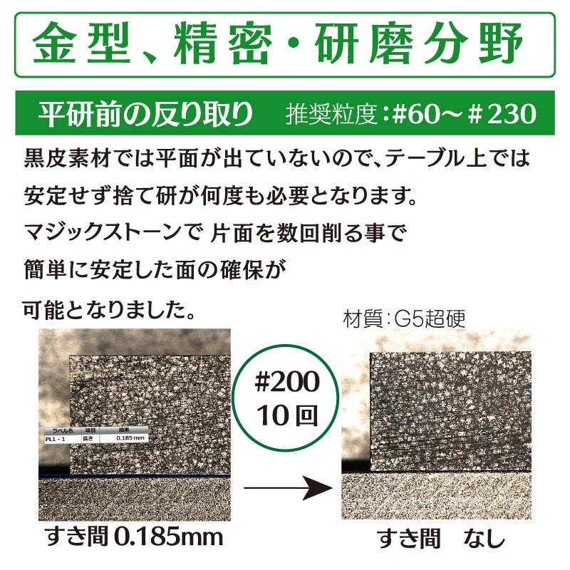 マジックストーンダイヤモンド砥石 平型 S #325 レジン | 研磨・磨き