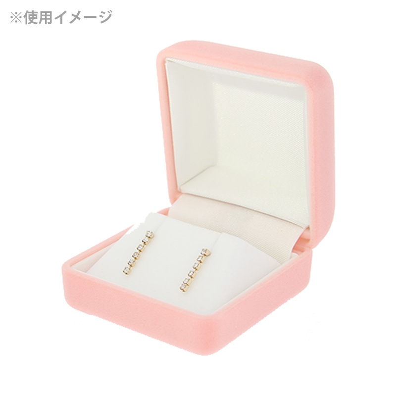 ミニイヤリング 001-E ピンク/ホワイト