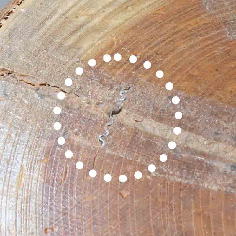 木台用波釘(割れ防止) 高さ12×幅27.5mm