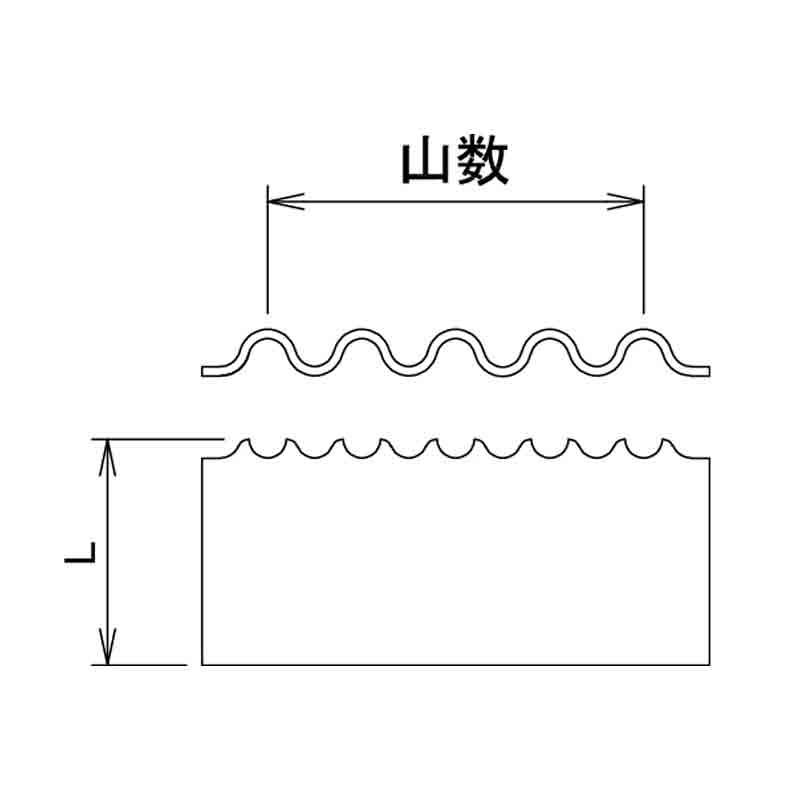 木台用波釘(割れ防止) 高さ12×幅27.5mm