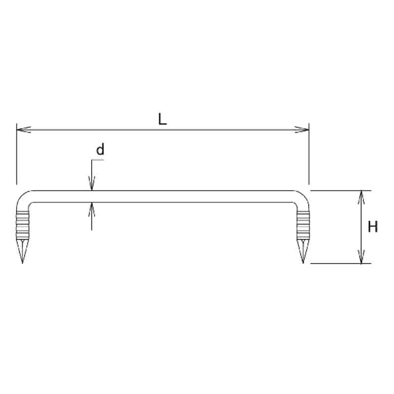 木台用カスガイ 90×30mm
