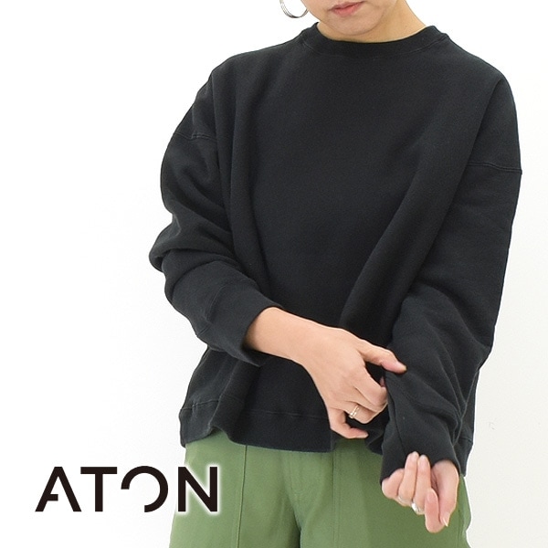 ATON ȥ "GARMENT DYE OVERSIZED PULLOVER" ȥ΢ӥץ륪Сå AT-KKAGNM0101 ˥å̵