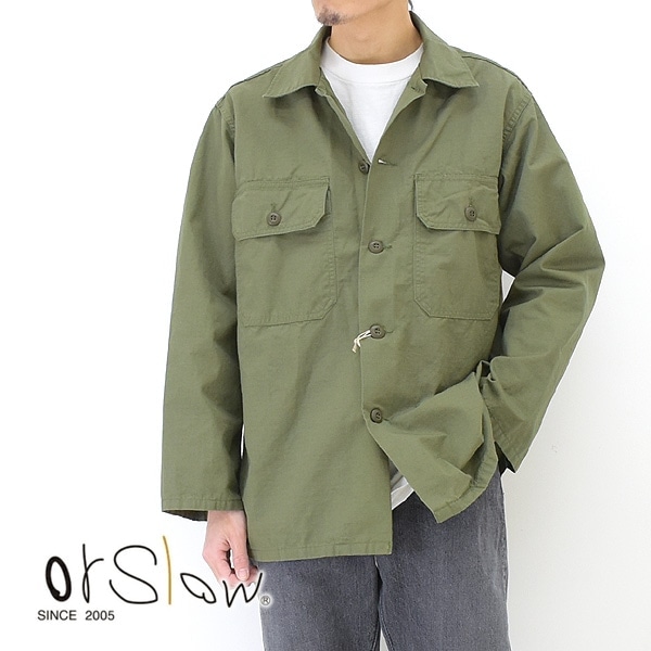  ȥѡ եƥ ߥ꥿꡼ åץȥå orSlow TROOPER FATIGUE SHIRT RIPSTOP ARMY 01-8048-76̵