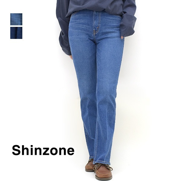 24SSTHE SHINZONE 󥾡 FLARE DENIM ե쥢ǥ˥ѥ 23SMSPA01 ֥롼 ֥롼̵