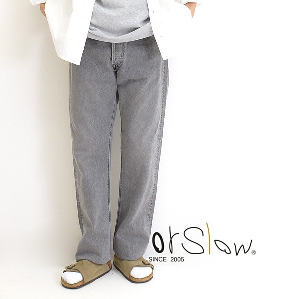 orSlow オアスロウ "105" ブラックデニム ブリーチ ジーパン ジーンズ 90s BLACK DENIM BLEACH 01