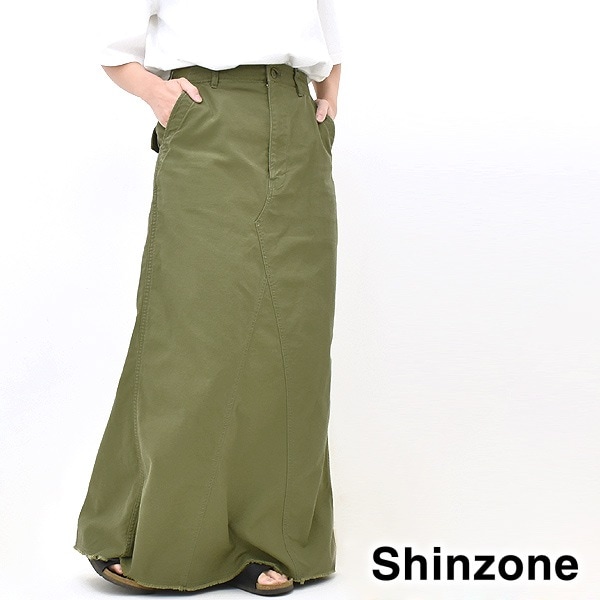 24MID-SUMMERTHE SHINZONE 󥾡 åɥ٥ WASHED BAKER SKIRT 24MMSSK04 ǥ̵