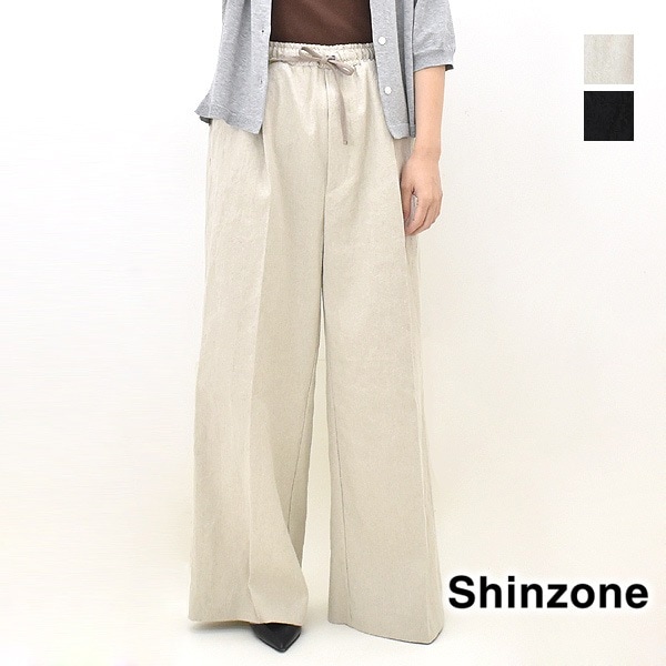 THE SHINZONE 󥾡 CO/LI TACK WIDE PANTS åȥͥ å 磻ɥѥ 24MMSPA05 ǥ̵