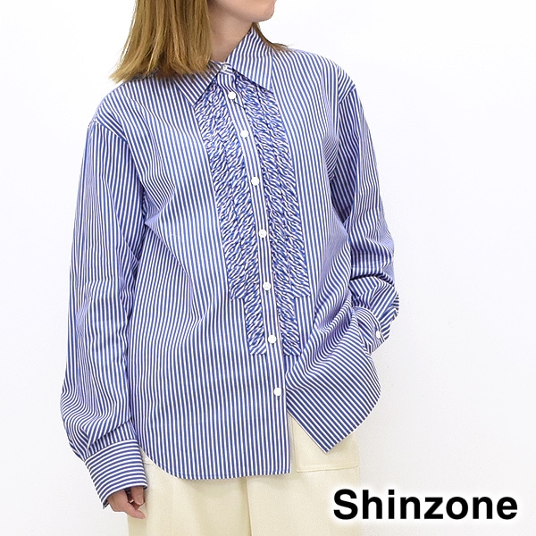ڥ/20%OFFTHE SHINZONE 󥾡 COTTON FRILLED SHIRT åȥե륷 ȥ饤 24AMSBL03 ǥ̵ۡ25SUMMER SALEۡʡԲġ