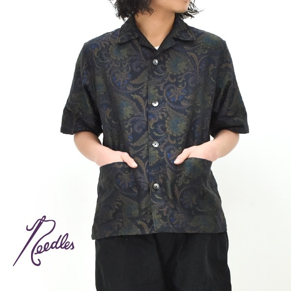 23SS】Needles ニードルズ カバナシャツ レースクロス フラワー