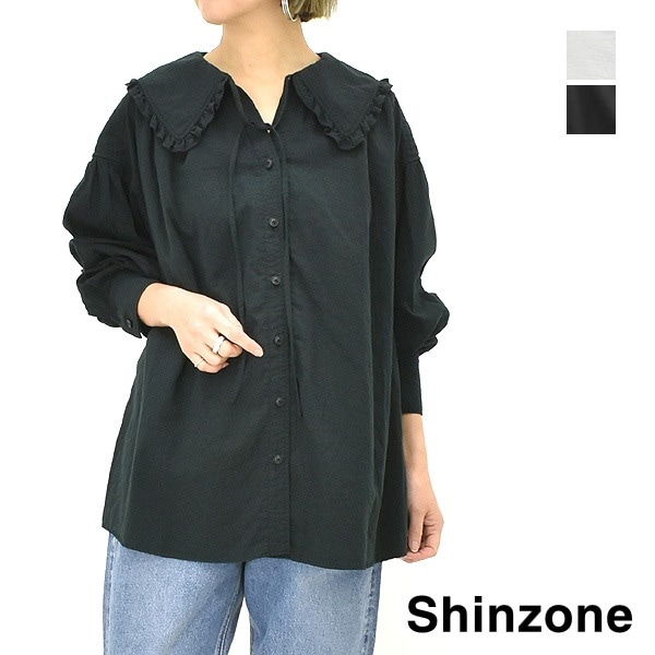 シンゾーン THE SHINZONE オーガニックコットンガーゼブラウス THE SHINZONE ブラウス シャツ SHINZONE/シンゾーン コットン
