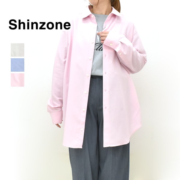 THE SHINZONE ドレスシャツ　ブラウス Shinzone(シンゾーン)｜オックスフォードドレスシャツ/ホワイト の通販