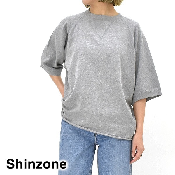 Immunity Butterfly Tee (霜降りグレー）M Shinzone｜コットン 裏毛 ハーフスリーブ スウェット Tシャツ