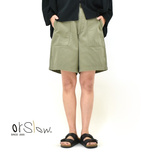 ��2BUY=10%OFF�����桿�ڥ�����/20%OFF��orSlow ���������� �إ��ܡ��� �ե��ƥ����� ���硼�ȥѥ�� HERRINGBONE FATIGUE SHORT PANTS 00-7030-16 ��ǥ����� ��󥺡�����̵���ۡ�26 SUMMER SALE�ۡ����ʡ����Բġ�