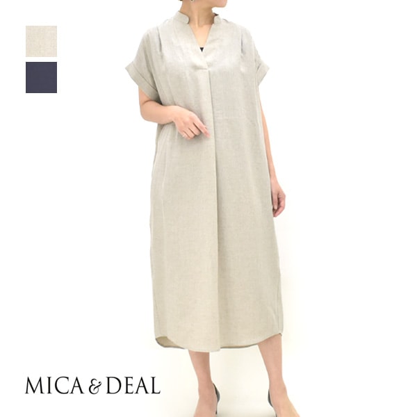MICA&DEAL マイカアンドディール クルーネックフレアワンピース MICA&DEAL（マイカ＆ディール）の「クルーネックフレア