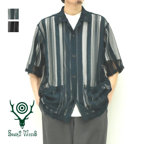 �ڥ�����/50%OFF��South2 West8 �������ġ��������ȥ����� Cabana Shirt -Poly Lace- �ݥ�졼�����Хʥ���� Ⱦµ QV602 ��󥺡�26 SUMMER SALE�ۡ����ʡ����Բġ�