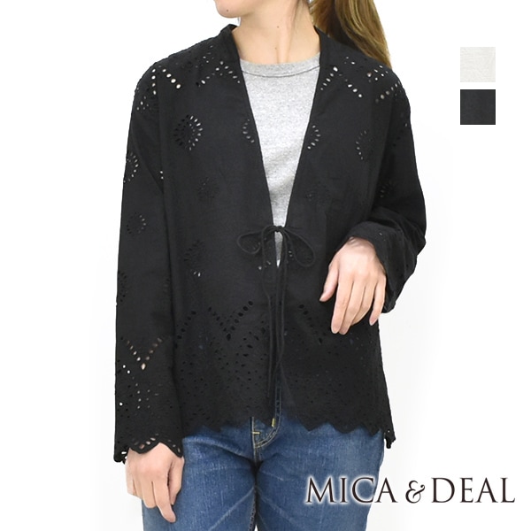 MICA&DEAL マイカアンドディール ノーカラーボックスジャケット