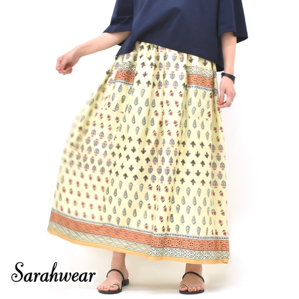 Sarah Wear サラウェア インディアンプリントスカート 