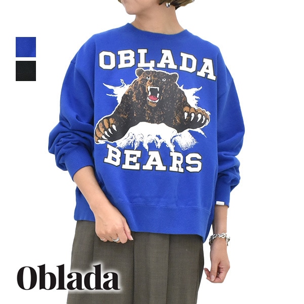 25FW】Oblada オブラダ SO MANY BOOKS SWEAT プリントスウェット