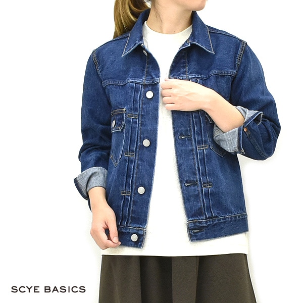 Scye - SCYE BASICS(サイベーシックス) 日本製 デニムジャケット レディース Scye Basics サイベーシックス セルヴィッチデニムジャケット