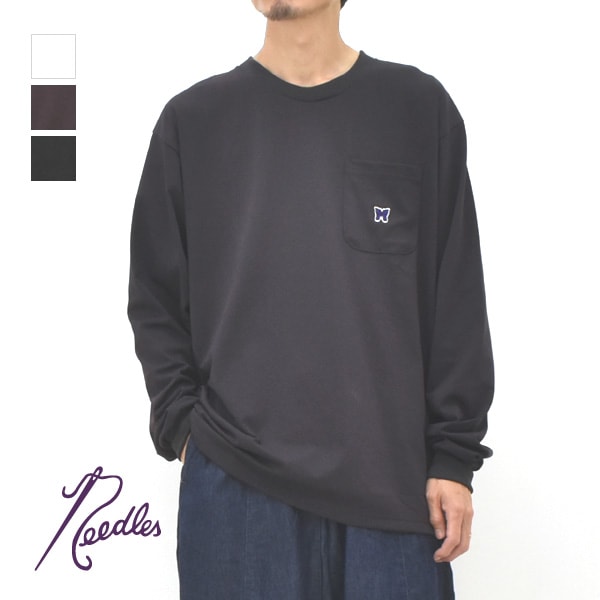 24SS】Needles ニードルズ L/S U Neck Tee -Poly Mesh- Uネック