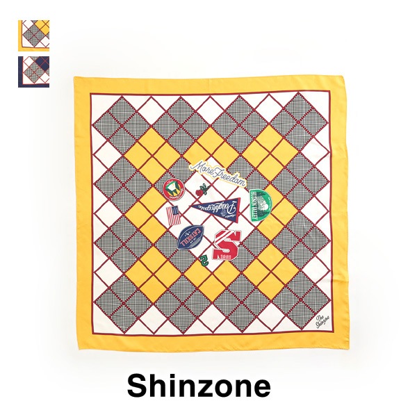 Shinzone スカーフ 25AW】THE SHINZONE シンゾーン NEW YORK PATCHES SCARF ニューヨーク