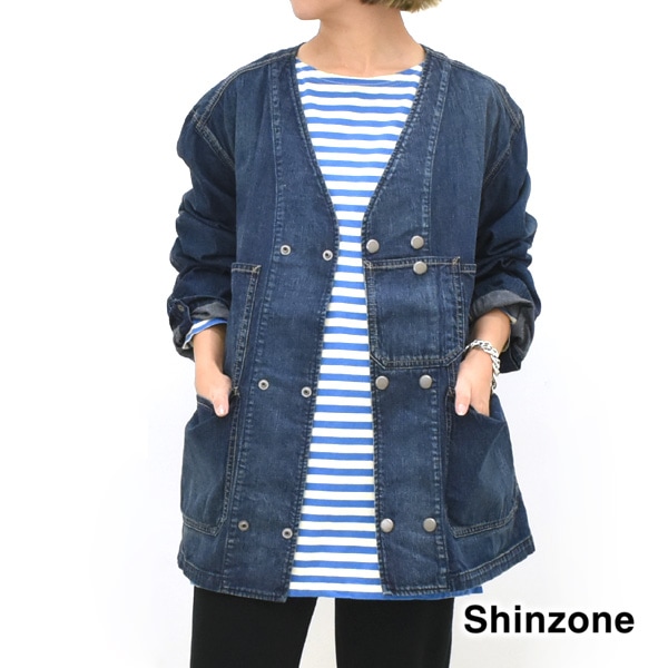 ��25AW��THE SHINZONE ���󥾡��� NO COLLAR COVERALL �Ρ����顼 ���С������� ���㥱�å� 25AMSJK01 ��ǥ�����������̵����