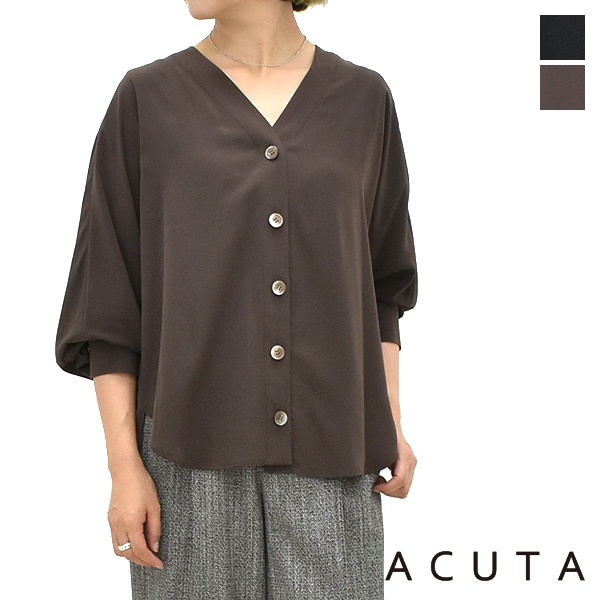 �ڥ�����/40%OFF��ACUTA �������� �ԡ����ե��֥�륿�å������ǥ�����֥饦�� V�ͥå� Ĺµ 10003556 ��ǥ�����������̵���ۡ�25-26WINTER SALE�ۡ����ʡ����Բġ�