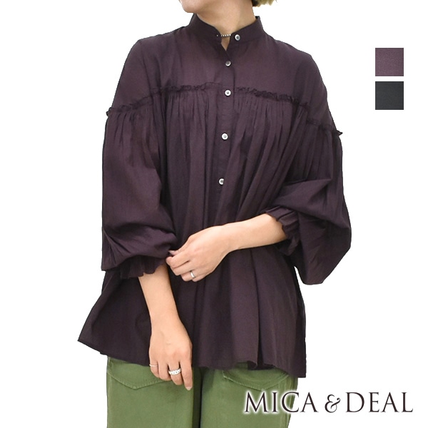 【新品タグ付】MICA&DEAL バックロゴVネックプルオーバー　ブラック 新品タグ付】MICA&DEAL バックロゴVネックプルオーバー ブラック