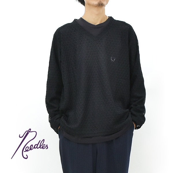needles Vネックコットンニット Mサイズ 11131616334_C_2.jpg
