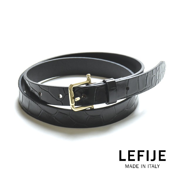 LEFIJE/レフィージェ　黒レザーベルト　新品未使用 LEFIJE レフィエ 