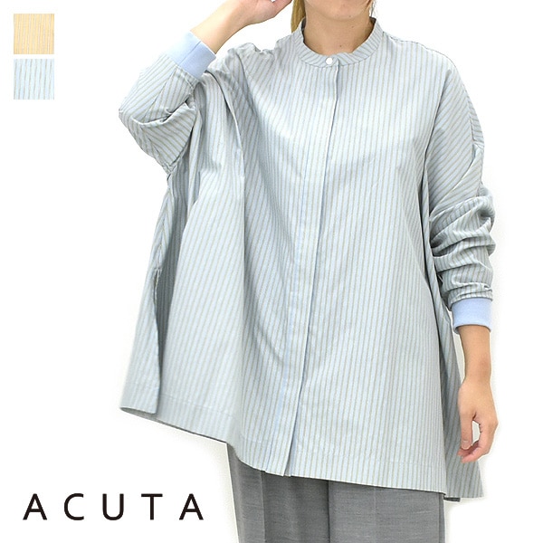 OUTIL 24SS CHEMISIER SAPOIS バンドカラーシャツ OUTIL ウティ｜chemisier sapois バンドカラーシャツ charcoal
