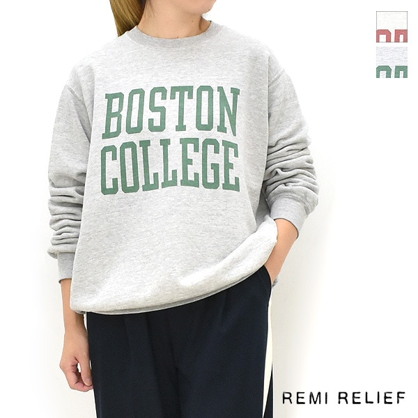 REMI RELIEF レミレリーフ SP加工3 飛び裏毛クルーネック