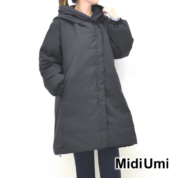 週末特価！Midi Umiコート フード付き Midiumi ミディウミ フーデッドミドルダウンコート 3-779930