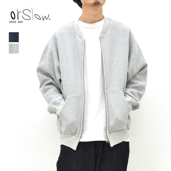 orSlow オアスロウ フロントZIP デンスリーニットスウェット