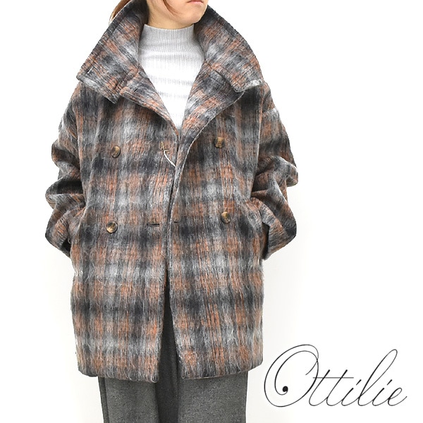 美品＊2.1万 MACPHEE｜マカフィー 柔らかウールシャギー♪チェックワンピース ウールギャバジン ダブルブレストジャケット｜トゥモローランド 公式通販