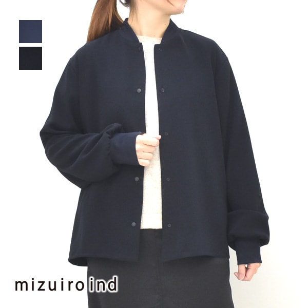 美品✨ミズイロインド　イミテーションレザーオーバーブルゾン　黒　フリーサイズ mizuiroind（ミズイロインド）の「mizuiro ind イミテーションレザー