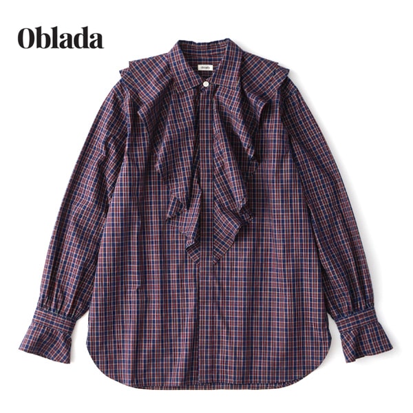 26SSOblada ֥ CHECK RUFFLE BLOUSE ååե֥饦 S2610SH06̵ۡͽ