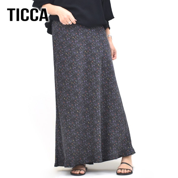 26SS】TICCA ティッカ リトルフラワープリントタイトスカート TBFS-083