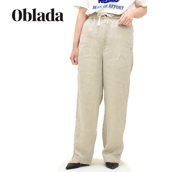 ��26SS��Oblada ���֥�� LINEN DENIM PANTS ��ͥ� �ǥ˥� �ѥ�� S2610PT09 ��ǥ�����������̵����