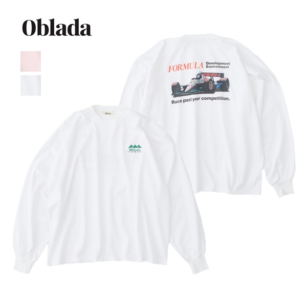 26SS】Oblada オブラダ FORMULA ONE LONG TEE フォーミュラ ワン