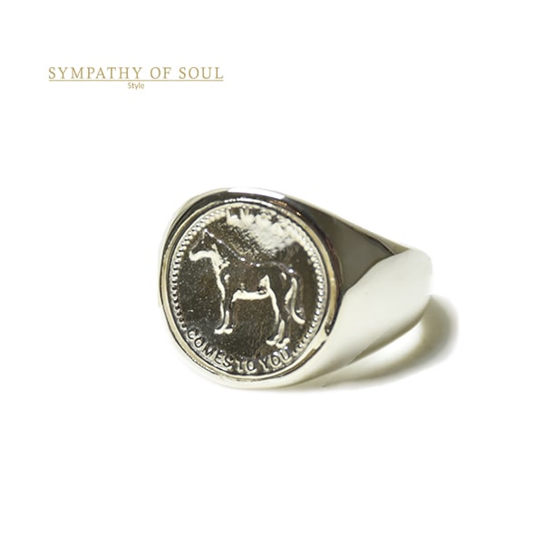 SYMPATHY OF SOUL Style ����ѥ������֥����륹������ Mini Classic Coin Ring Luck Horse �ߥ� ���饷�å� ������ ��� ��å� �ۡ��� STR2506S ��ǥ�����������̵����