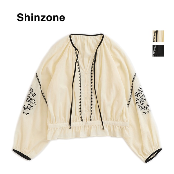 ��26SS��THE SHINZONE ���󥾡��� EMBROIDERED BLOUSE ����֥������꡼ �֥饦�� 26SMSBL09 ��ǥ�����������̵���ۡ�ͽ���
