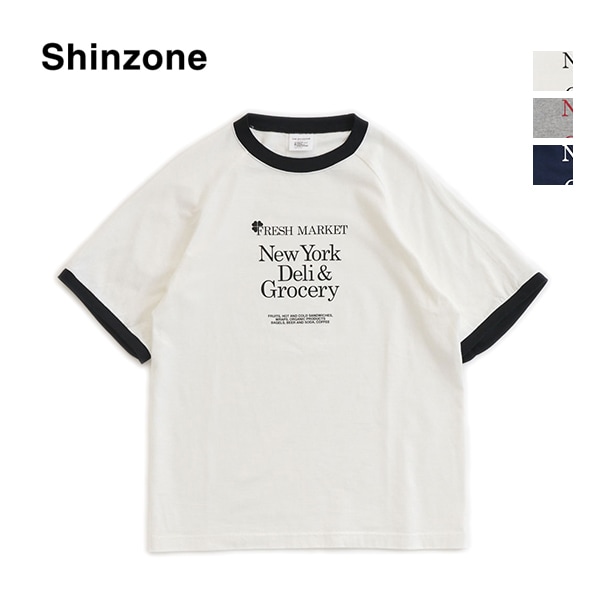 ��26SS��THE SHINZONE ���󥾡��� FRESH MARKET RINGER TEE �ե�å��� �ޡ����å� ��󥬡� T����� 26SMSCU12 ��ǥ�����������̵���ۡڥ���å��ݥ��Ȳġ�