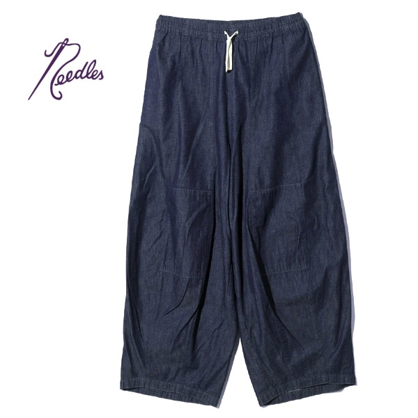 Needles ヒザデルパンツ ショーツ　デニム　ハーフパンツ　ブラック　ワイド Needles ニードルズ H.D.Pant ヒザデルパンツ デニム -6oz Denim