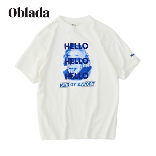 26SS】Oblada オブラダ MAN OF EFFORT TEE グラフィック フロッキー T