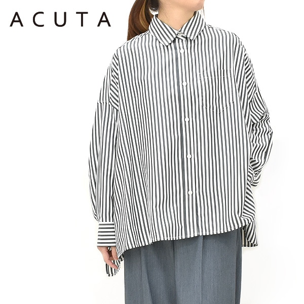 mizuiro ind ミズイロインド ストライプハーフスリーブバルーンシャツ